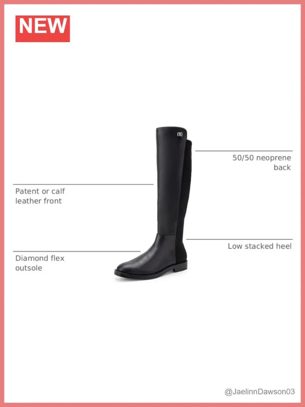 Knee-High Faux Leather Boots with Removable Footbed